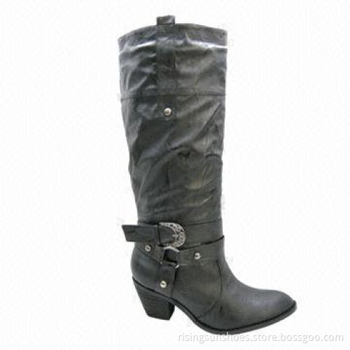 Women's Dress Boot, Knee Height with Wood Heel, Trendy and Popular Style for Autumn and Winter